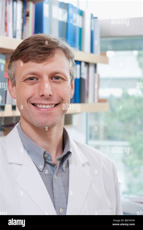 Portrait Of A Doctor Smiling In A Laboratory Stock Photo Alamy