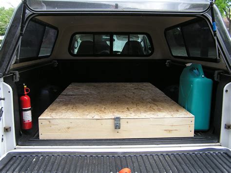Homemade Truck Bed Storage And Sleeping Platform For Camping AxleAddict