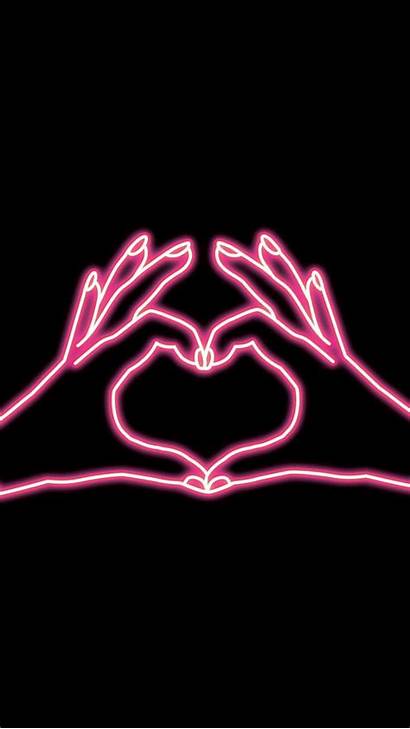 Heart Wallpapers Iphone Neon Aesthetic Emoji Phone