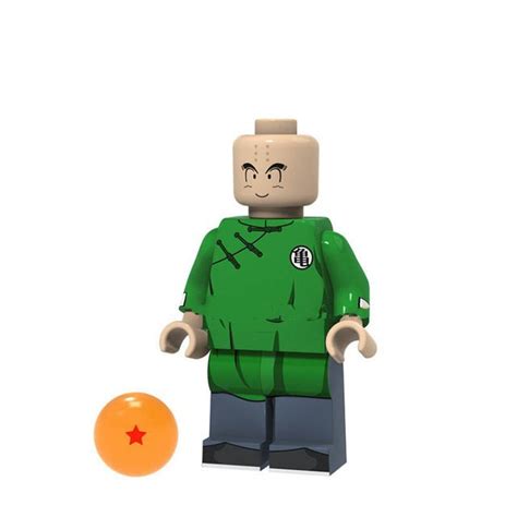 Krillin With Green Clothes Dragon Ball Lego Minifigure Toy
