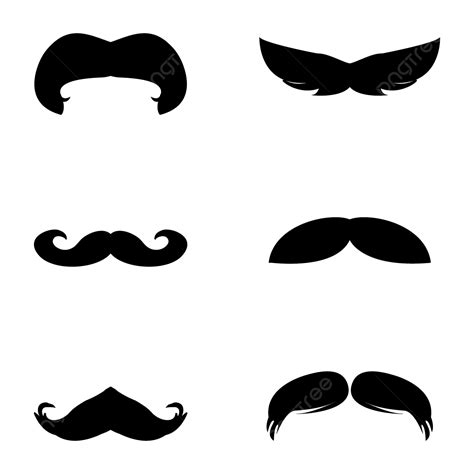Set Of Moustaches Moustach Set Moustache Png And Vector With