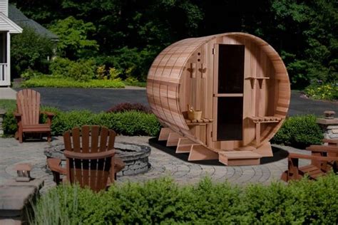 Grandview Barrel Sauna 71 6 Person Shop Spa Plus Hot Tubs And Saunas