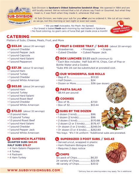 Sub-Division Subs - Spokane's Best Sub Sandwiches