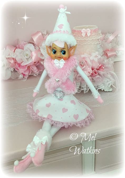 Pink Valentines Day Elf Vintage Pink Elves Pink Knee Hugger Mel Watkins