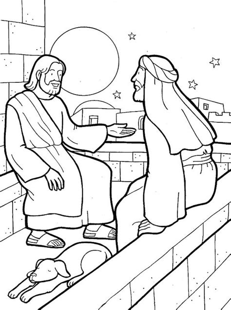 Jesus And Nicodemus Coloring Page Images And Photos Finder