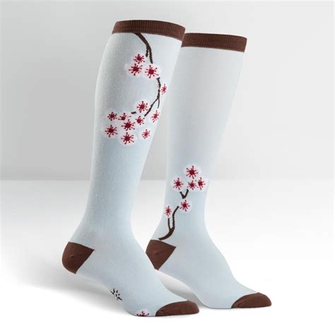 Cherry Blossom Womens Knee High Sock It To Me Womens Knee High Socks Socks Women Knee