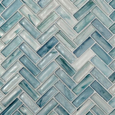 Neptune Herringbone Matte Glass Mosaic Marble Mosaic Glass Mosaic Tiles Stone Mosaic Tile