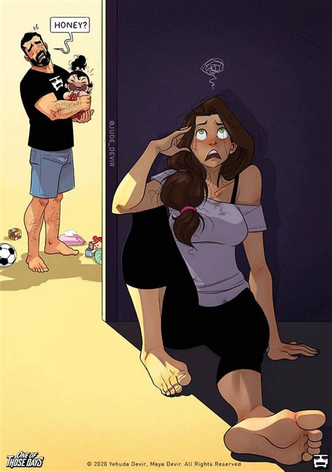 Hilariously Accurate Illustrations Any Parent Will Relate To Mirror Cute Couple