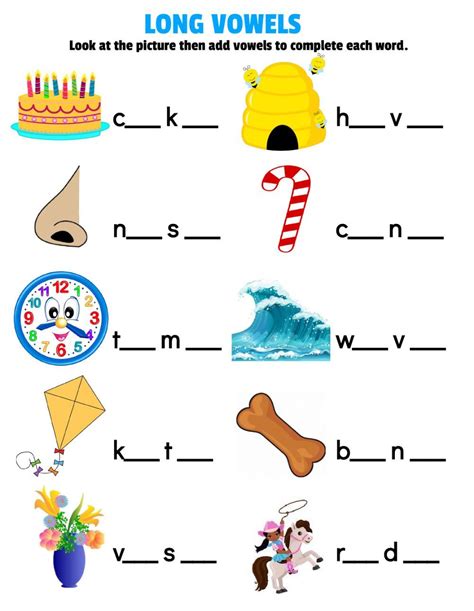 Long Vowels Interactive Exercise For Kindergarten You Can Do The
