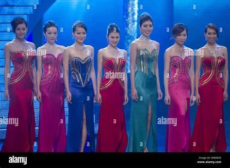 Contestants Pose During The Final Of The Miss Asia Pageant 2011 In