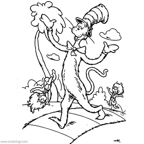Cat In The Hat Knows A Lot Coloring Pages Hummingbird - XColorings.com