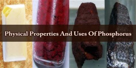 Physical Properties And Uses Of Phosphorus Assignment Point