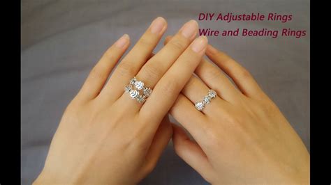 Easy Diy Adjustable Rings Leaf And Flower Wire And