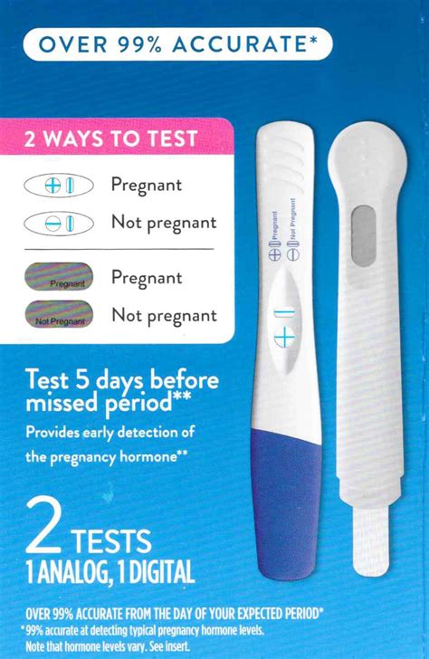 Pregnancy Test Walgreens One Step Digital Combo Cpg Health