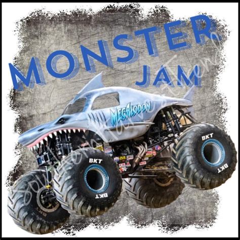 Megalodon Monster Jam Monster Truck Jpeg Instant Download Etsy