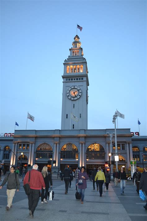 The Clock Tower On Top Of The Ferry Building It Chimes Every 30