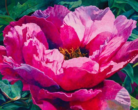 Peony 1 24 H X 30 W X 15 D Floral Oil Paintings Oil Painters