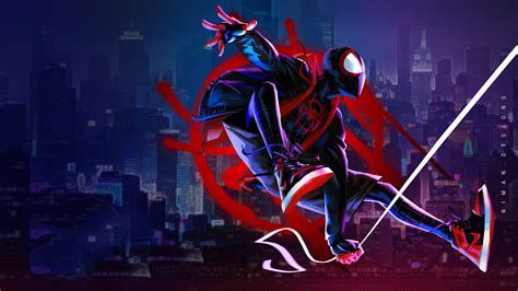 Miles Morales Spider Man Into The Spider Verse K Wallpaper Pc Desktop