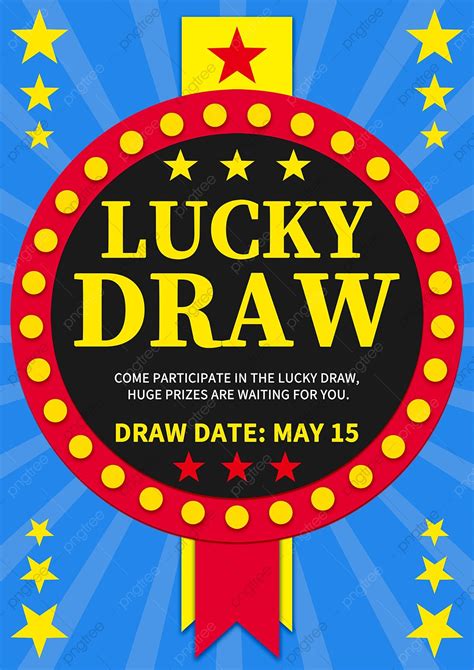 Lucky Draw Blue Poster Template Template Download On Pngtree