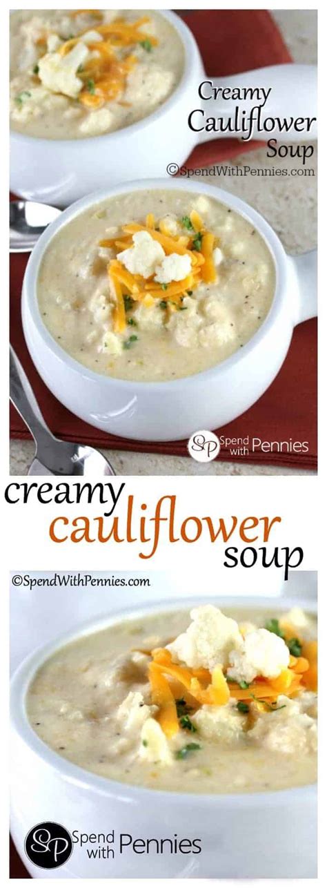 Creamy Cauliflower Soup Spend With Pennies