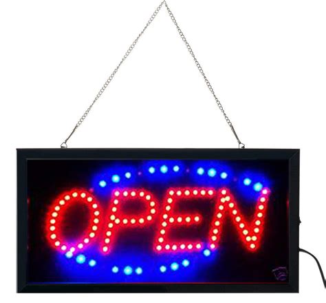 Animated Led Neon Light Shop Business Open Sign Rectangle Ln30 19x10