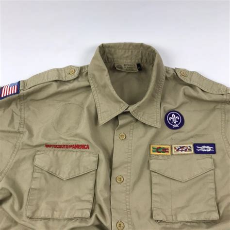 Boy Scouts Of America Uniform Shirt L Boy Scout Shirt Uniform Shirt