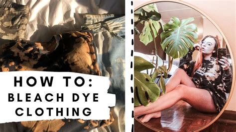 How To Bleach Dye Your Clothes Super Easy Youtube