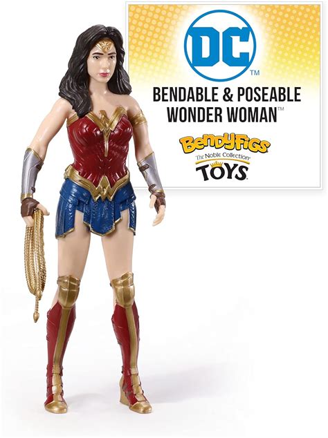 The Noble Collection DC Comics Bendyfigs Wonder Woman 7 5in 19cm