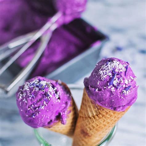 Purple Sweet Potato Ice Cream Anyone Dont Forget The Sugarhellip Making Homemade Ice Cream