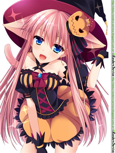 Halloween Neko Girl Hyper Kawaiii Nyan Render Ors Anime Renders