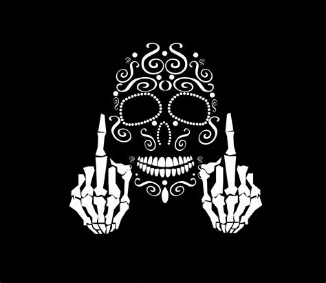 Middle finger background png is about is about finger, human skeleton, skull, middle finger, decal. Skull vector with middle finger up ~ Graphics ~ Creative ...