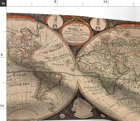 Template 1799 World Map By Kitchen Fabric Spoonflower