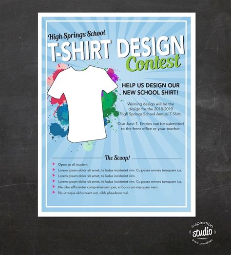 T Shirt Design Contest Flyer Template Free Printable Templates