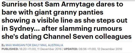 Daily Mail Apologises For Sam Armytage Granny Panties Headline Mumbrella