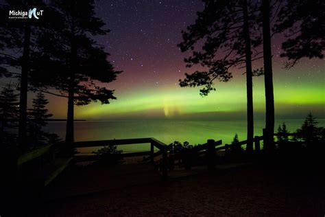 A Big Dipper Of Northern Lights Miners Beach Pictured Rocks National