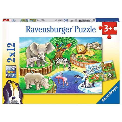 Ravensburger Puzzle Zwierzęta W Zoo 2 X 12 Elem 076024