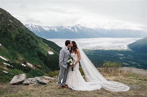 Alaska Bride And Groom Karina And Matts Girdwood Wedding Erica Rose