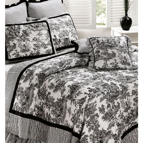 Buy toile de jouy bedding and get the best deals at the lowest prices on ebay! Toile de Jouy Cotton Quilt Bedding | Black and white ...