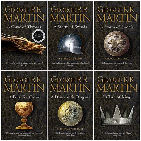 A Song Of Ice And Fire Series 6 Books Collection Set By George Rr