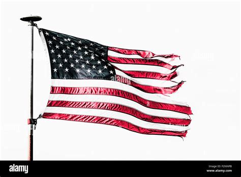 Tattered Stars Stripes Flag Pole Hi Res Stock Photography And Images