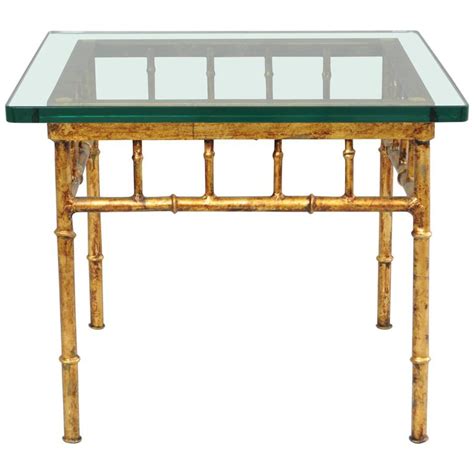 Maybe you would like to learn more about one of these? Italian Gold Gilt Iron and Glass Faux Bamboo Metal Square ...