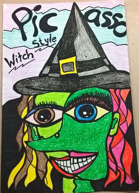I Had My Students Do A Picasso Style Witch And This Was The Example I