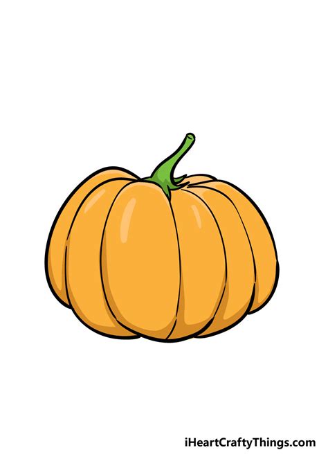 Pumpkin Drawing - How To Draw A Pumpkin Step By Step! gambar png