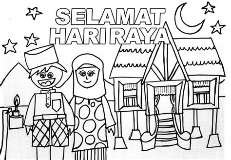 Hari raya aidilfitri gambar perayaan di malaysia. Poster Mewarna Kad Selamat Hari Raya Aidilfitri untuk ...