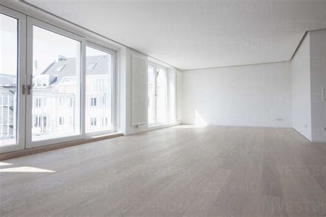 Empty Living Room In Modern Apartment Stock Photo
