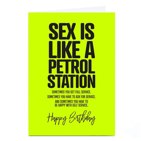 Buy Personalised Punk Birthday Card Sex Is Like A Petrol Station For