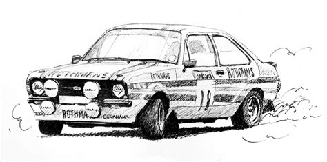 my drawing of a mk2 escort rally