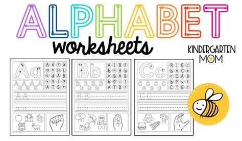 Alphabet Worksheets For Kids Alphabet Free Activities For Kindergarten