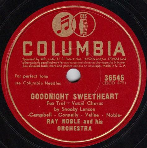 Ray Noble And His Orchestra Goodnight Sweetheart The Very Thought Of You Releases Discogs