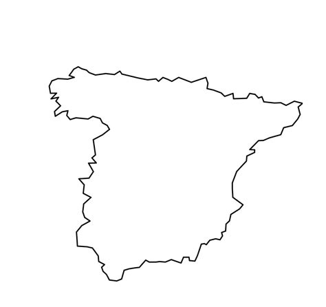 Mapa De España En Blanco Para Colorear Imprimir E Dibujar